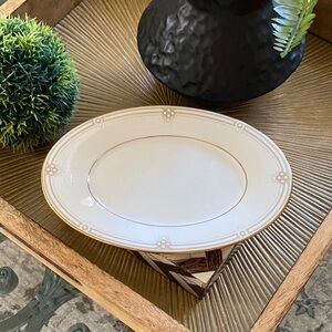 RARE NORITAKE SATIN GOWN RELISH & BUTTER TRAY